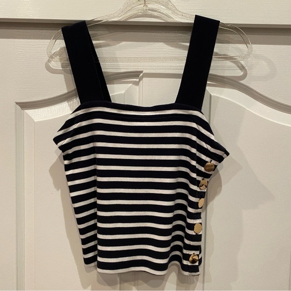 Ann Taylor Side Button Tank Top size S 100% cotton - Picture 5 of 8